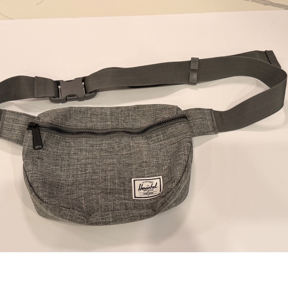 Herschel Supply Co Fifteen Pack Grey Crosshatch Waist Bag Fanny Pack Crossbody